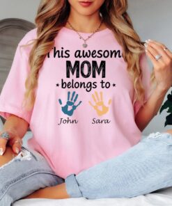 Personalized Mom Shirt With Kids Names