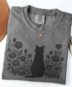 Vintage Comfort Colors Y2k Cat Shirt