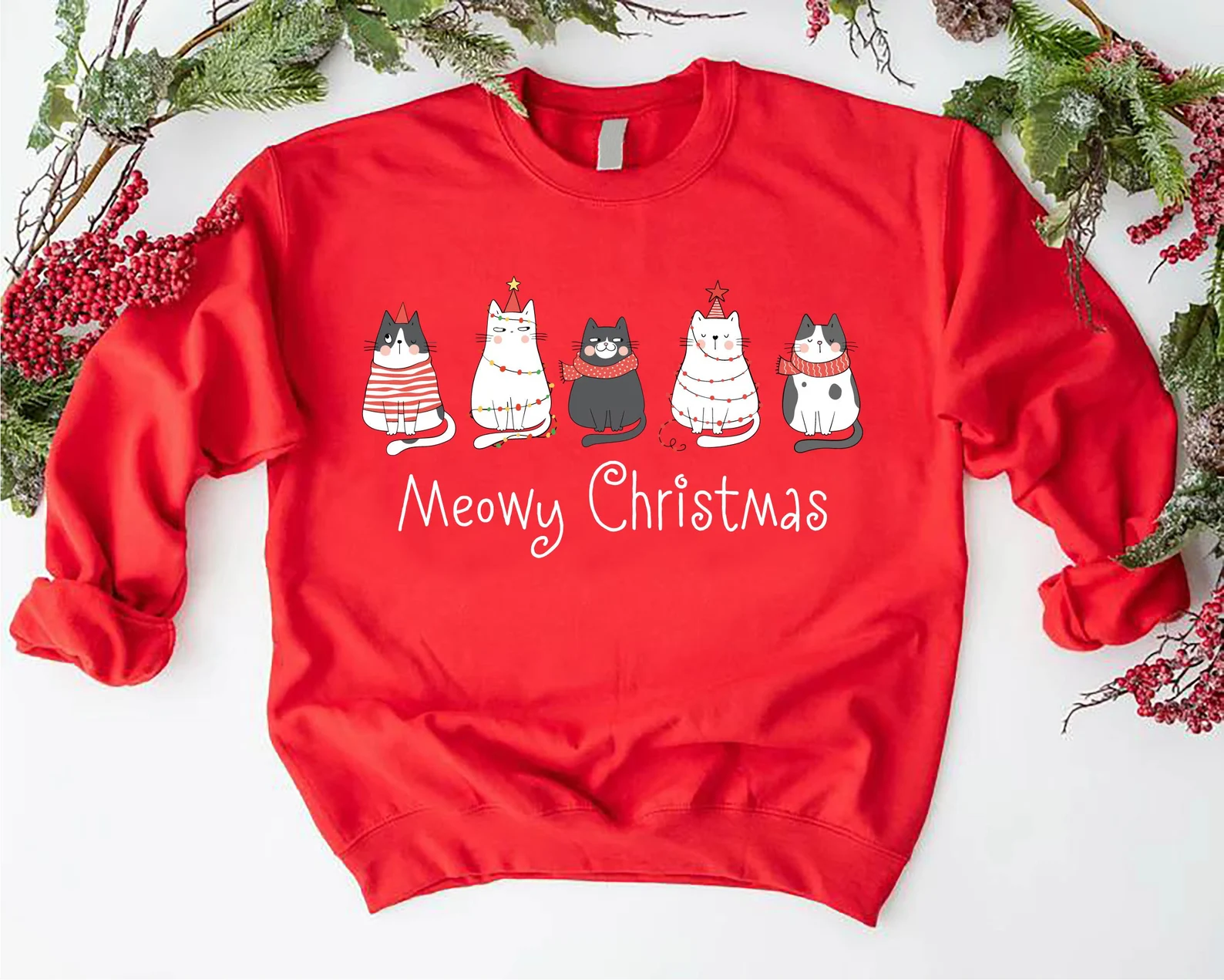 Christmas Cat Sweatshirt