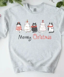 Alternative view of Christmas Cat Sweatshirt